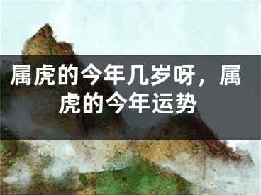 属虎的今年几岁呀，属虎的今年运势