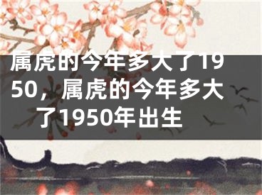 属虎的今年多大了1950，属虎的今年多大了1950年出生