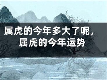 属虎的今年多大了呢，属虎的今年运势