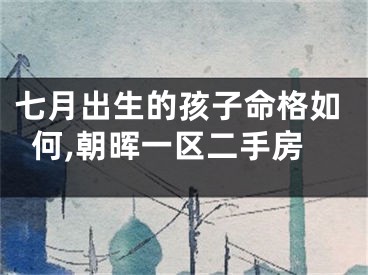 七月出生的孩子命格如何,朝晖一区二手房