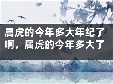 属虎的今年多大年纪了啊，属虎的今年多大了