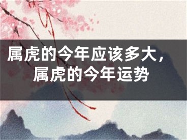 属虎的今年应该多大，属虎的今年运势