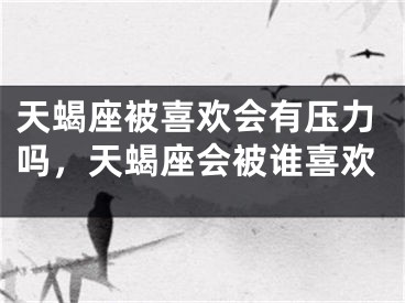 天蝎座被喜欢会有压力吗，天蝎座会被谁喜欢