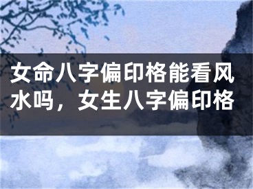 女命八字偏印格能看风水吗，女生八字偏印格