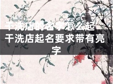 干洗店的名字怎么起 干洗店起名要求带有亮字