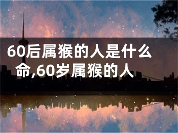 60后属猴的人是什么命,60岁属猴的人