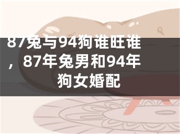 87兔与94狗谁旺谁,87年兔男和94年狗女婚配