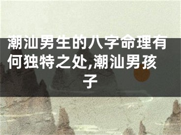 潮汕男生的八字命理有何独特之处,潮汕男孩子