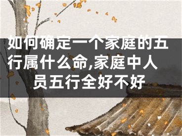 如何确定一个家庭的五行属什么命,家庭中人员五行全好不好