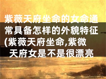 紫薇天府坐命的女命通常具备怎样的外貌特征(紫薇天府坐命,紫微天府女是不是很漂亮