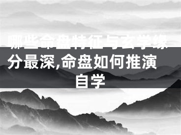 哪些命盘特征与玄学缘分最深,命盘如何推演自学