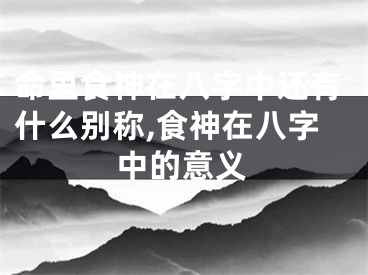 命里食神在八字中还有什么别称,食神在八字中的意义