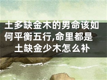 土多缺金木的男命该如何平衡五行,命里都是土缺金少木怎么补