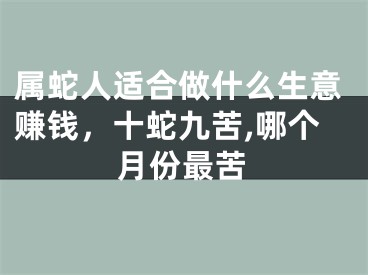 属蛇人适合做什么生意赚钱，十蛇九苦,哪个月份最苦