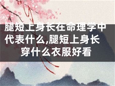 腿短上身长在命理学中代表什么,腿短上身长穿什么衣服好看
