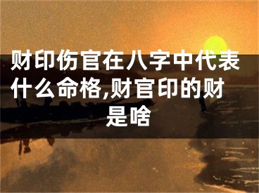 财印伤官在八字中代表什么命格,财官印的财是啥