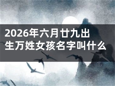 2026年六月廿九出生万姓女孩名字叫什么