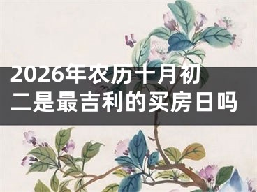 2026年农历十月初二是最吉利的买房日吗