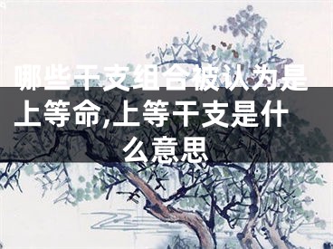 哪些干支组合被认为是上等命,上等干支是什么意思