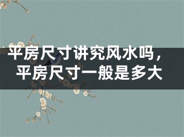 平房尺寸讲究风水吗，平房尺寸一般是多大