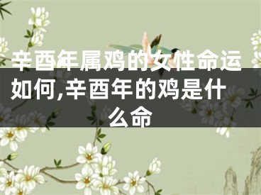 辛酉年属鸡的女性命运如何,辛酉年的鸡是什么命
