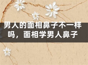 男人的面相鼻子不一样吗，面相学男人鼻子