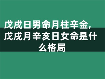 戊戌日男命月柱辛金,戊戌月辛亥日女命是什么格局