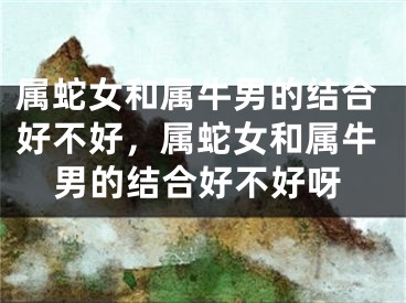 属蛇女和属牛男的结合好不好，属蛇女和属牛男的结合好不好呀