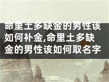 命里土多缺金的男性该如何补金,命里土多缺金的男性该如何取名字