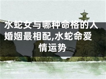 水蛇女与哪种命格的人婚姻最相配,水蛇命爱情运势