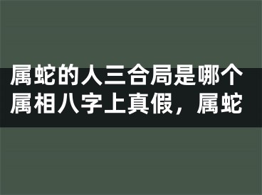 属蛇的人三合局是哪个属相八字上真假,属蛇