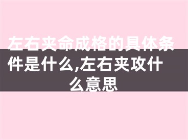 左右夹命成格的具体条件是什么,左右夹攻什么意思