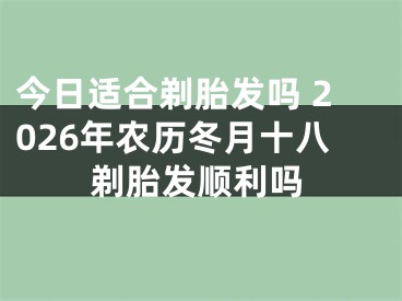 今日适合剃胎发吗 2026年农历冬月十八剃胎发顺利吗