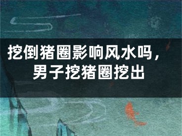 挖倒猪圈影响风水吗，男子挖猪圈挖出