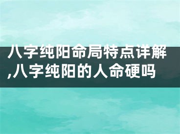 八字纯阳命局特点详解,八字纯阳的人命硬吗