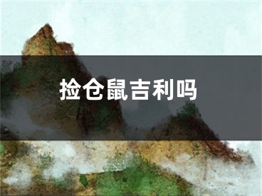 捡仓鼠吉利吗