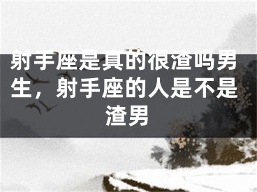 射手座是真的很渣吗男生，射手座的人是不是渣男