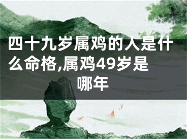 四十九岁属鸡的人是什么命格,属鸡49岁是哪年