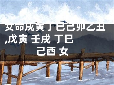 女命戌寅丁巳己卯乙丑,戊寅 壬戌 丁巳 己酉 女
