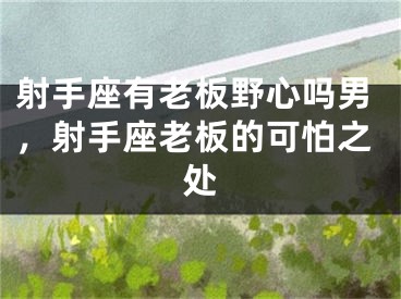 射手座有老板野心吗男，射手座老板的可怕之处