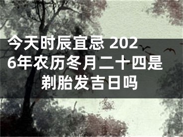 今天时辰宜忌 2026年农历冬月二十四是剃胎发吉日吗