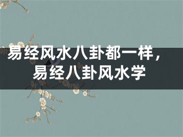 易经风水八卦都一样，易经八卦风水学