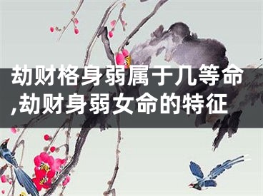 劫财格身弱属于几等命,劫财身弱女命的特征