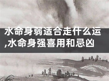 水命身弱适合走什么运,水命身强喜用和忌凶