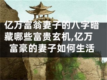 亿万富翁妻子的八字暗藏哪些富贵玄机,亿万富豪的妻子如何生活