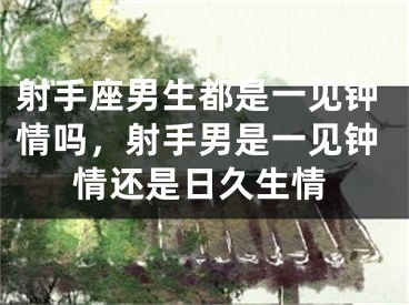 射手座男生都是一见钟情吗，射手男是一见钟情还是日久生情