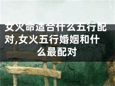 女火命适合什么五行配对,女火五行婚姻和什么最配对
