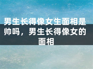 男生长得像女生面相是帅吗，男生长得像女的面相