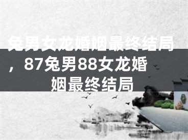 兔男女龙婚姻最终结局，87兔男88女龙婚姻最终结局