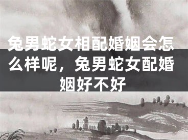 兔男蛇女相配婚姻会怎么样呢，兔男蛇女配婚姻好不好